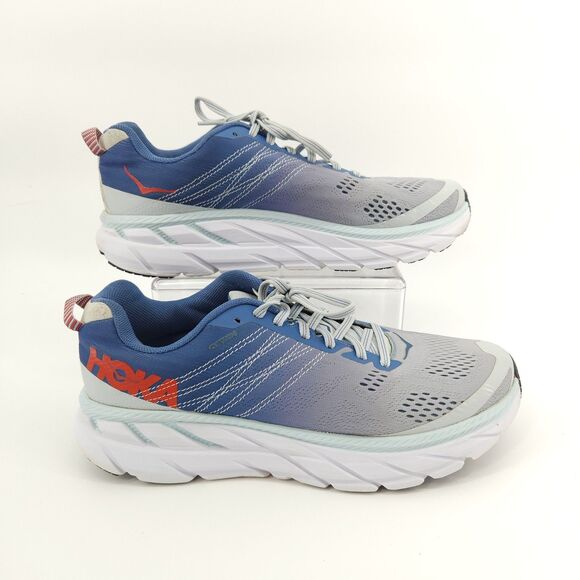 Hoka One One Clifton 6 Shoes Women Size 9.5 1102873 PAMB Gray Running - Picture 1 of 9